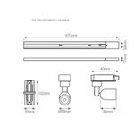 KIT TRILHO DIRECT LED 3000K BIVOLT PRETO 65090231 TASCHIBRA