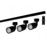 KIT TRILHO DIRECT LED 3000K BIVOLT PRETO 65090231 TASCHIBRA