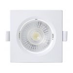 SPOT LED 5W QUADRADO EMBUTIR 9X9 ALLTOP MR16 3000K BIVOLT BRANCO 8356 TASCHIBRA 