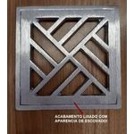 GRELHA RETA ALUMÍNIO ESCOVADO 15X15 21515 PRIME ALUMÍNIO