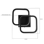 PLAFON LED VILLAGE SQUARE 10W 3000K BIVOLT PRETO TASCHIBRA