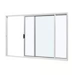 JANELA CORRER SEM GRADE 2 FOLHAS LISO SLIM FIT 100X100 41128 BRANCA RAMASSOL