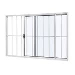 JANELA CORRER SEM GRADE 2 FOLHAS LISO SLIM FIT 150X100 41133 BRANCA RAMASSOL