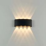 ARANDELA LED YORI 2F 8W 3000K BIVOLT PRETO 2707 MB-LED