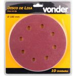 DISCO LIXA LPV GRÃO 60 180MM 1258180060 VONDER