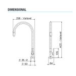 TORNEIRA COZINHA BANCADA GALIFLEX CHROME/BLACK 1/4V DOCOL