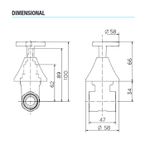 REGISTRO DE GAVETA E ACABAMENTO NOVA PERTUTTI DN20 3/4" 00904906 DOCOL