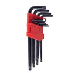 JOGO CHAVE TORX CURTA COM GUIA T10 A T50 9 PEÇAS 22106 HALTEN