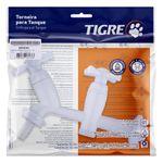 TORNEIRA MÁQUINA LAVAR PLÁSTICO CROSS 1/2"X3/4" BRANCO TIGRE