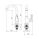 TORNEIRA LAVATÓRIO BICA MÓVEL QUARTZO 1/4V. BRANCO 2990 HERC