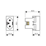 TOMADA MÓDULO HABITAT BLACK PADRÃO 2P+T 10A 250V 4034 FAME
