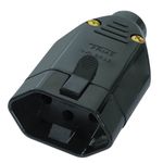 PLUG FEMEA PADRÃO 2P+T 10A PRETO FAME