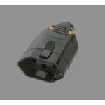 PLUG FEMEA PADRÃO 2P+T 10A PRETO FAME