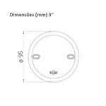 CONJUNTO SLIM PLACA CEGA 3" REDONDA 20440 ILUMI