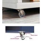 RODÍZIO GIRATÓRIO CRISTAL 75MM COM FREIO SOPRANO