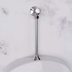 VÁLVULA MICTÓRIO COM CANOPLA E FLEXÍVEL 30CM CROMADO BLUKIT