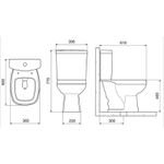 VASO SANITÁRIO COM CAIXA ACOPLADA 3/6 LITROS CITY BRANCO CELITE