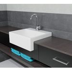 CUBA DE SEMI ENCAIXE ROMA BRANCA 12X29X34CM CUBAROS JAPI