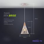 PENDENTE RPX BRISE E-27 BRANCO STARTEC