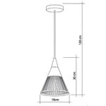 PENDENTE RPX BRISE E-27 BRANCO STARTEC