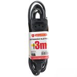 EXTENSAO TRIPLA CB PP. 3X0,75MM 3 MTS MEGATRON