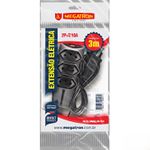 EXTENSAO TRIPLA CB PP. 3X0,75MM 3 MTS MEGATRON