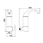 TORNEIRA/PURIFICADOR PAREDE BICA MOVEL ACQUA DUE BRANCO 7411040 LORENZETTI