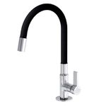 TORNEIRA COZINHA BANCADA FLEX PRETA C-65 1/4V. (G) 02285 ARAÚJO METAIS