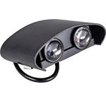 ARANDELA LED YORI 2F 4W 4000K BIVOLT PRETO 520,0030 NOLL