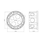 CAIXA DE LUZ PVC OCTOGONAL 3X3 AMARELA 57500 TRAMONTINA