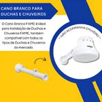 CANO PARA DUCHAS CHUVEIROS 30CM BRANCO 3063 FAME