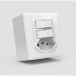 INTERRUPTOR 1 TECLA SIMPLES + TOMADA 2P+T 10A 250V 1902116 RADIAL