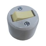 INTERRUPTOR SOBREPOR REDONDO 6A CINZA 1755 ILUMI