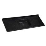 PIA SINTÉTICA STANDARD GRANITADA 150X50CM PRETO 505708 A.J. RORATO