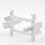 ESPAÇADOR BLOCO VIDRO 08CM BRANCO JUNTALIDER