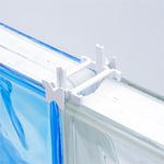ESPAÇADOR BLOCO VIDRO 10CM BRANCO ECOLIDER