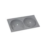 TANQUE SINTÉTICO DUPLO MÁRMORE Nº 1 100X52CM CINZA 507410 A.J RORATO