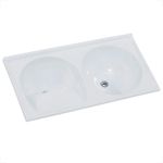 TANQUE SINTÉTICO DUPLO MÁRMORE Nº 2 110X59CM GELO 507209 A.J RORATO