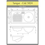 TANQUE SINTÉTICO GRANITADO DUPLO JUNIOR 85X46CM GELO 502409 A.J.RORATO