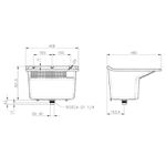 TANQUE PLÁSTICO BRANCO 47X48X35CM 20 LITROS 2612 HERC