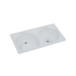 TANQUE SINTÉTICO DUPLO MÁRMORE Nº 3 124X62CM GELO 507509 A.J.RORATO
