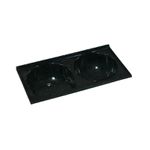 TANQUE SINTÉTICO DUPLO MÁRMORE Nº 3 124X62CM PRETO 507508 A.J.RORATO