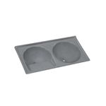 TANQUE SINTÉTICO GRANITADO DUPLO Nº 2 110X55CM CINZA 500210 A.J.RORATO