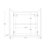 ARMÁRIO AÉREO 2 PORTAS BRANCO 56,5CM 540941 A.J.RORATO