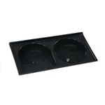 TANQUE SINTÉTICO GRANITADO DUPLO Nº 2 110X55CM PRETO 500208 A.J.RORATO
