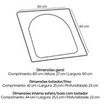 TANQUE BATEDOR SINTÉTICO GRANITADO SIMPLES Nº 1 60X60CM GELO 500309 A.J. RORATO