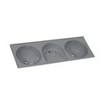 TANQUE SINTÉTICO GRANITADO TRIPLO Nº 3 145X52CM CINZA 500610 A.J.RORATO