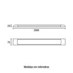 LUMINÁRIA LED SLIM 72W 200CM 6500K BIVOLT BRANCO 81926004 BLUMENAU