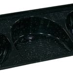 TANQUE SINTÉTICO GRANITADO TRIPLO Nº 3 145X52CM PRETO 500608 A.J.RORATO