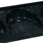 TANQUE SINTÉTICO GRANITADO TRIPLO Nº 4 163X57CM PRETO 500508 A.J.RORATO